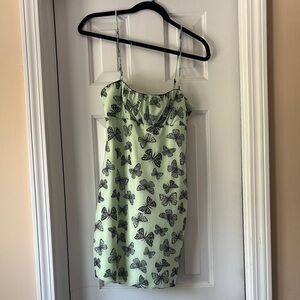 Princess Polly Green Butterfly Mini Dress y2k